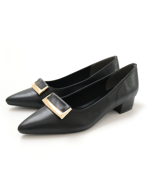 AmiAmi(アミアミ)の「ゴールドモチーフポインテッドトゥパンプス(パンプス・レディース・ブラック/アイボリー/グレイッシュベージュ・S/M/L/LL)」の21枚目の写真