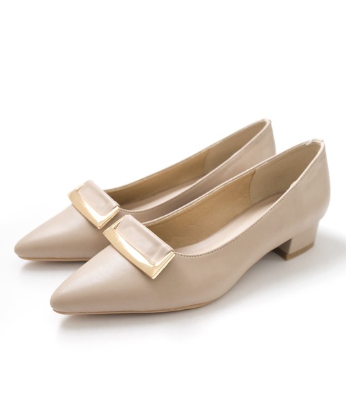 AmiAmi(アミアミ)の「ゴールドモチーフポインテッドトゥパンプス(パンプス・レディース・ブラック/アイボリー/グレイッシュベージュ・S/M/L/LL)」の19枚目の写真