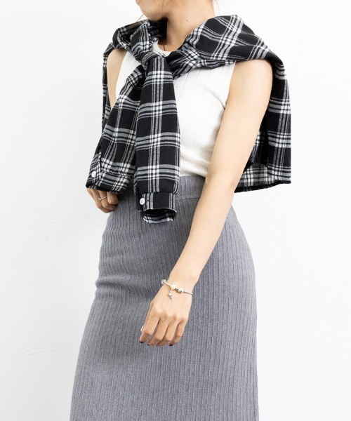 Miniministore(ミニミニストア)の「チェック柄 シャツブラウス レディース(シャツ/ブラウス・レディース・ホワイト/ブラック・XL/L)」の19枚目の写真