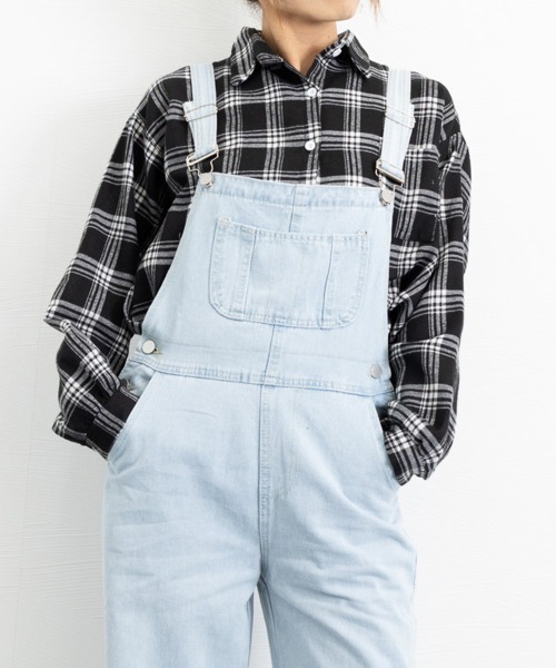 Miniministore(ミニミニストア)の「チェック柄 シャツブラウス レディース(シャツ/ブラウス・レディース・ホワイト/ブラック・XL/L)」の20枚目の写真