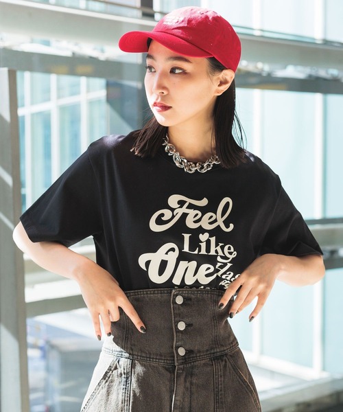 PAGEBOY(ページボーイ)の「アートロゴTシャツ(Tシャツ/カットソー・レディース・ブラック/オフホワイト/コーラルピンク・FREE)」の13枚目の写真