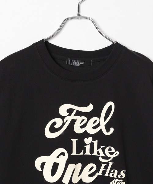 PAGEBOY(ページボーイ)の「アートロゴTシャツ(Tシャツ/カットソー・レディース・ブラック/オフホワイト/コーラルピンク・FREE)」の7枚目の写真