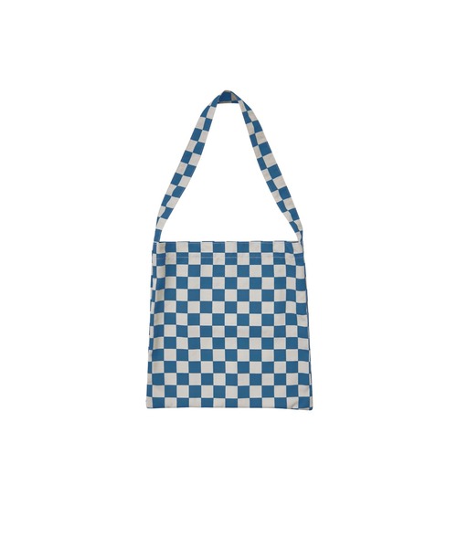 ENCIRCLE（エンサークル）の「【ENCIRCLE/エンサークル】Block check bag/ブロックチェックバック（エコバッグ/サブバッグ・レディース・コバルトブルー・FREE）」の2枚目の写真