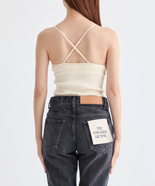 HAKUJI/ハクジ】Random rib bra camisole/ランダムリブブラ