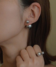 styiro（スタイロ）の「2way 金属アレルギー対応 ダブルパールキャッチピアス（ピアス（両耳用））」