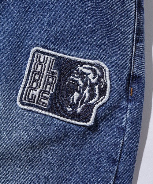 XLARGE（エクストララージ）の「PATCHED DENIM PANTS（デニムパンツ・メンズ・ブラック/インディゴブルー・30inch/32inch/34inch/36inch）」の9枚目の写真