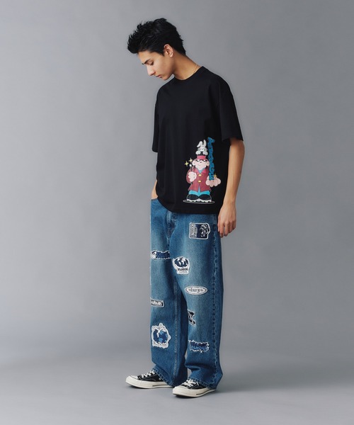 XLARGE（エクストララージ）の「PATCHED DENIM PANTS（デニムパンツ・メンズ・ブラック/インディゴブルー・30inch/32inch/34inch/36inch）」の17枚目の写真