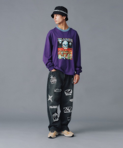 XLARGE（エクストララージ）の「PATCHED DENIM PANTS（デニムパンツ・メンズ・ブラック/インディゴブルー・30inch/32inch/34inch/36inch）」の21枚目の写真