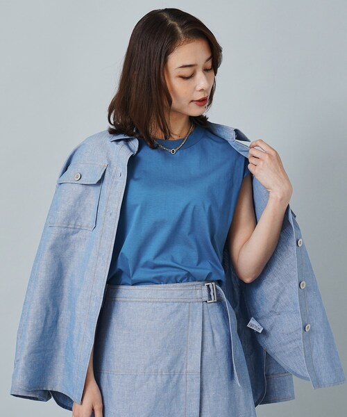 UNTITLED（アンタイトル）の「◆フレンチスリーブTシャツ（Tシャツ/カットソー・レディース・ブラック/ブルーグリーン/オフホワイト・00/02/44/48/04）」の3枚目の写真