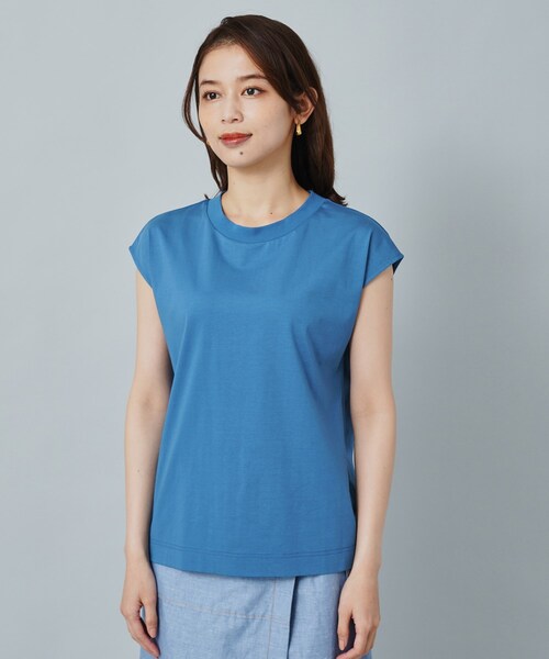 UNTITLED（アンタイトル）の「◆フレンチスリーブTシャツ（Tシャツ/カットソー・レディース・ブラック/ブルーグリーン/オフホワイト・00/02/44/48/04）」の5枚目の写真