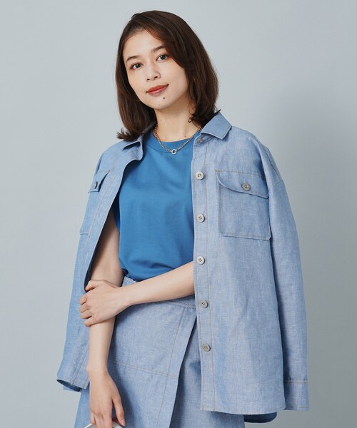 UNTITLED（アンタイトル）の「◆フレンチスリーブTシャツ（Tシャツ/カットソー・レディース・ブラック/ブルーグリーン/オフホワイト・00/02/44/48/04）」の20枚目の写真