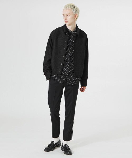 LOVELESS(ラブレス)の「ファニーツイードブルゾン(ブルゾン・メンズ・ブラック/ホワイト系その他・M/L)」の4枚目の写真