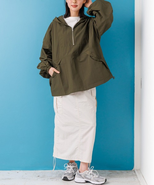 mili an deni（ミリアンデニ）の「サイドドロストカーゴスカート（スカート・レディース・カーキ/ブラック/グレー/ライトカーキ/アイボリー・M）」の7枚目の写真