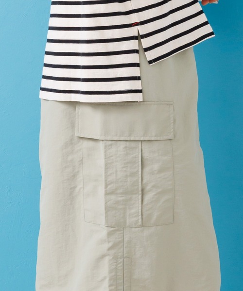 mili an deni（ミリアンデニ）の「サイドドロストカーゴスカート（スカート・レディース・カーキ/ブラック/グレー/ライトカーキ/アイボリー・M）」の22枚目の写真