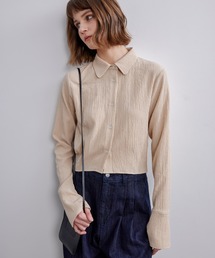 ELOOPS（イーループス）の「【ELOOPS】シャーリングショート丈ブラウス（シャツ/ブラウス）」
