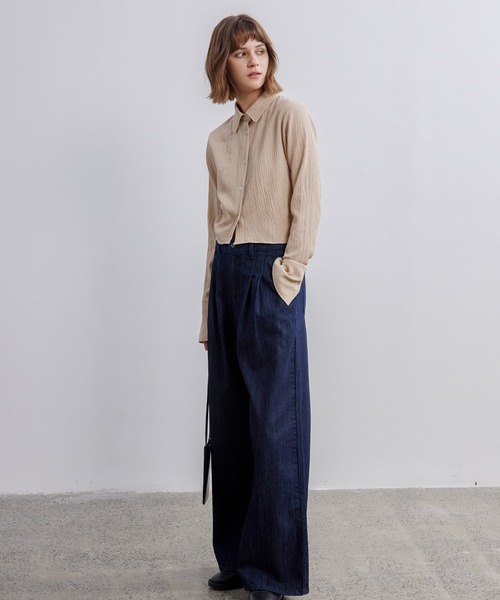 【セール】【ELOOPS】シャーリングショート丈ブラウス(シャツ/ブラウス)|ELOOPS(イーループス) 【セール】【ELOOPS】シャーリングショート丈ブラウス(シャツ/ブラウス)|ELOOPS(イーループス)