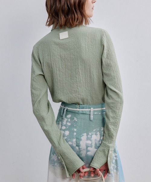 【セール】【ELOOPS】シャーリングショート丈ブラウス(シャツ/ブラウス)|ELOOPS(イーループス) 【セール】【ELOOPS】シャーリングショート丈ブラウス(シャツ/ブラウス)|ELOOPS(イーループス)