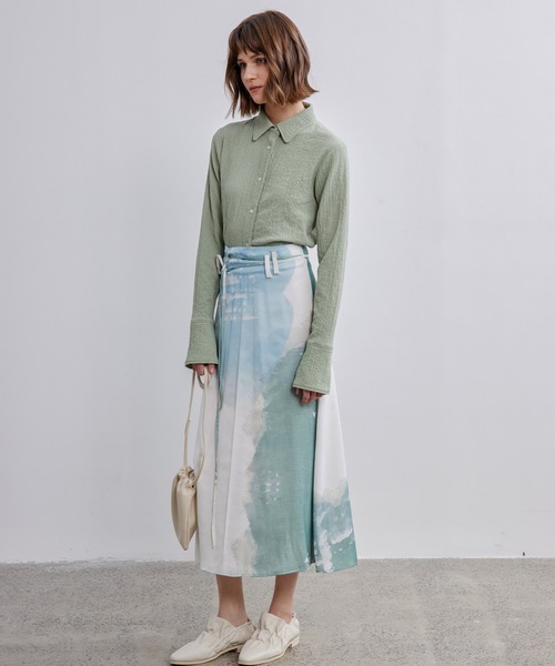 【セール】【ELOOPS】シャーリングショート丈ブラウス(シャツ/ブラウス)|ELOOPS(イーループス) 【セール】【ELOOPS】シャーリングショート丈ブラウス(シャツ/ブラウス)|ELOOPS(イーループス)