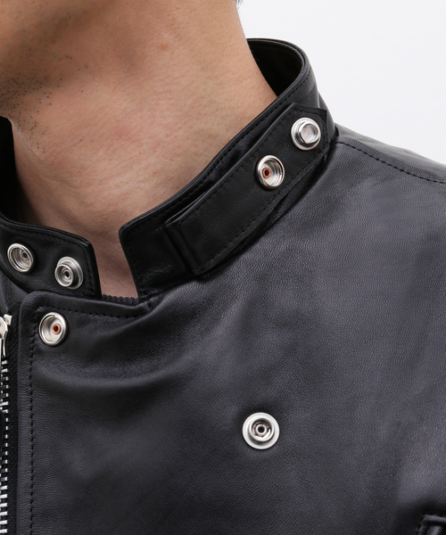 Schott(ショット)の「【Schott / ショット】DOUBLE BREAST RIDERS JACKET(ライダースジャケット・メンズ・ブラック・MEDIUM/LARGE/X-LARGE)」の2枚目の写真
