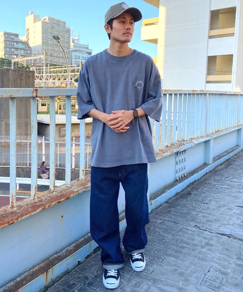 Quiksilver(クイックシルバー)の「QUIKSILVER/クイックシルバー Tシャツ 半袖 バックプリント クルーネック ルーズシルエット ピグメント加工 QST242005(Tシャツ/カットソー・メンズ・ネイビー/ホワイト/イエロー・M/L)」の8枚目の写真