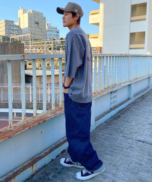 Quiksilver(クイックシルバー)の「QUIKSILVER/クイックシルバー Tシャツ 半袖 バックプリント クルーネック ルーズシルエット ピグメント加工 QST242005(Tシャツ/カットソー・メンズ・ネイビー/ホワイト/イエロー・M/L)」の9枚目の写真