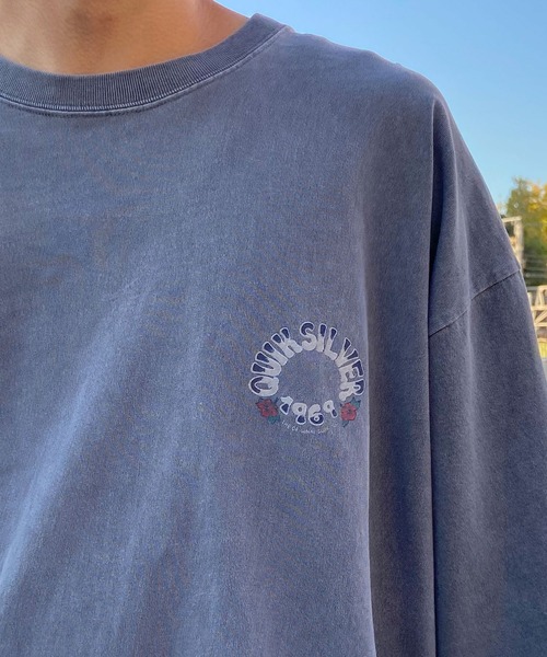 Quiksilver(クイックシルバー)の「QUIKSILVER/クイックシルバー Tシャツ 半袖 バックプリント クルーネック ルーズシルエット ピグメント加工 QST242005(Tシャツ/カットソー・メンズ・ネイビー/ホワイト/イエロー・M/L)」の12枚目の写真