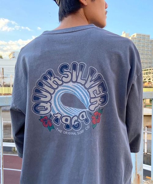 Quiksilver(クイックシルバー)の「QUIKSILVER/クイックシルバー Tシャツ 半袖 バックプリント クルーネック ルーズシルエット ピグメント加工 QST242005(Tシャツ/カットソー・メンズ・ネイビー/ホワイト/イエロー・M/L)」の13枚目の写真