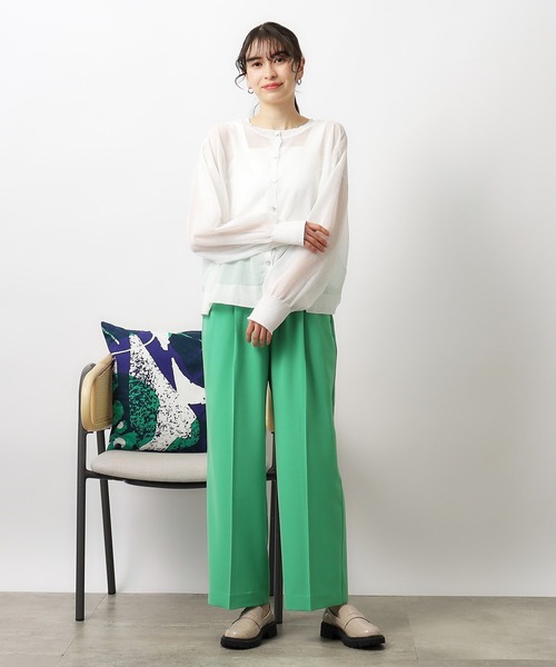 OPAQUE.CLIP(オペークドットクリップ)の「◆≪6color≫ 着丈が選べる!美脚イージーワイドパンツ/セットアップ対応【ストレッチ/防シワ/洗濯機洗い可】(その他パンツ・レディース・ベージュ/ブルー系その他/ライトグレー/グリーン系その他5/ダークブラウン系7/ブラック・42/40/38/36/34/03/02/01)」の16枚目の写真