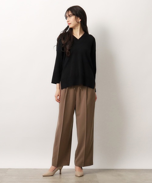 OPAQUE.CLIP(オペークドットクリップ)の「◆≪6color≫ 着丈が選べる!美脚イージーワイドパンツ/セットアップ対応【ストレッチ/防シワ/洗濯機洗い可】(その他パンツ・レディース・ベージュ/ブルー系その他/ライトグレー/グリーン系その他5/ダークブラウン系7/ブラック・42/40/38/36/34/03/02/01)」の20枚目の写真