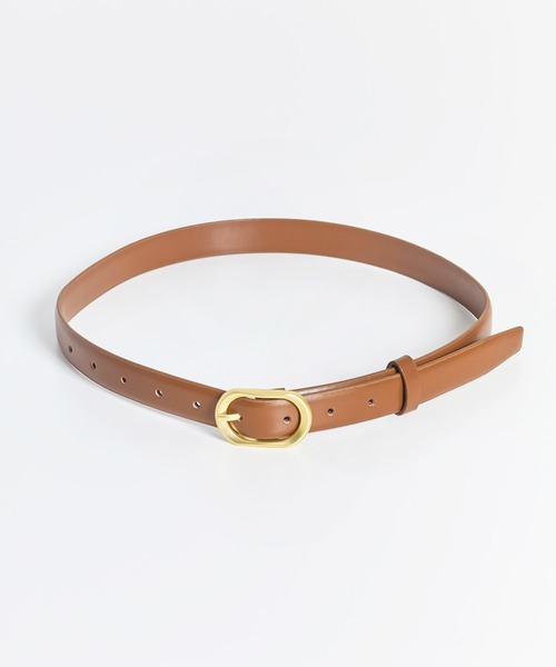 NOELA（ノエラ）の「ゴールドバックルプレーンベルト（ベルト・レディース・ブラック/ブラウン/ベージュ・フリー）」の3枚目の写真