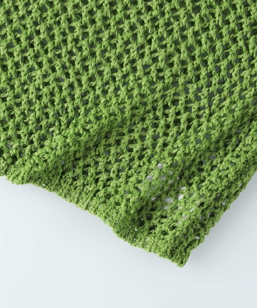 BACK NUMBER（バックナンバー）の「【BACK NUMBER】透かし編みニット（ニット/セーター・レディース・ブラック/グリーン/キナリ・M/L）」の11枚目の写真