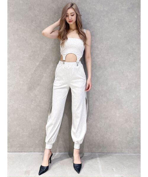 GYDA（ジェイダ）の「SQUARE gydaチャームガータービスチェ（キャミソール・レディース・ライトグレー/ブラック・FREE）」の19枚目の写真