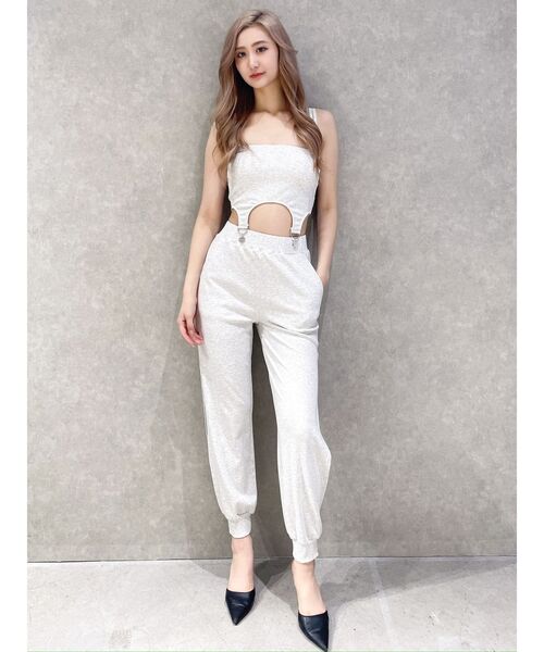 GYDA（ジェイダ）の「SQUARE gydaチャームガータービスチェ（キャミソール・レディース・ライトグレー/ブラック・FREE）」の20枚目の写真