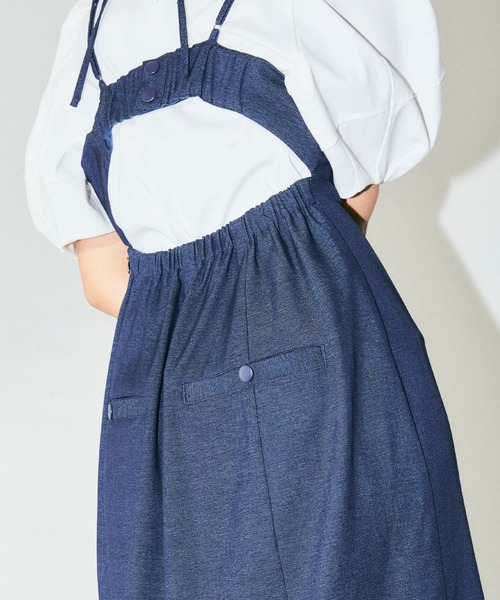 ELLEgirl（エルガール）の「フラワージャガードビスチェワンピース【ELLEgirl/エル ガール】（ワンピース・レディース・ブラック/ネイビー・FREE）」の10枚目の写真