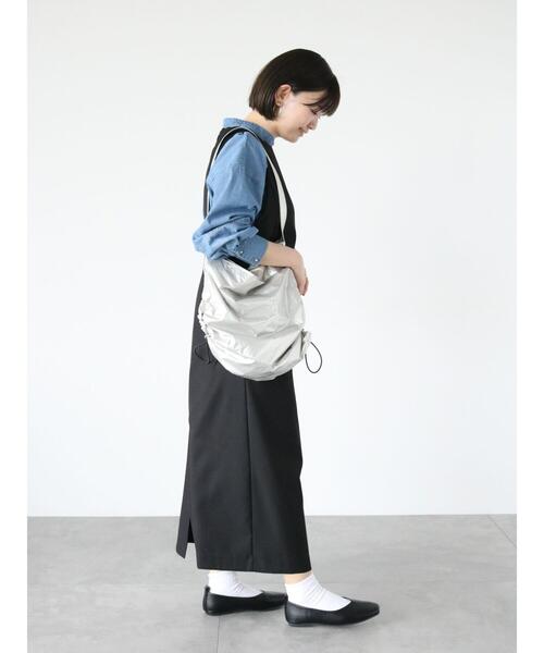 Lugnoncure（ルノンキュール）の「サイドスリットジャンパースカート（ワンピース・レディース・ブラック/ベージュ・F）」の8枚目の写真