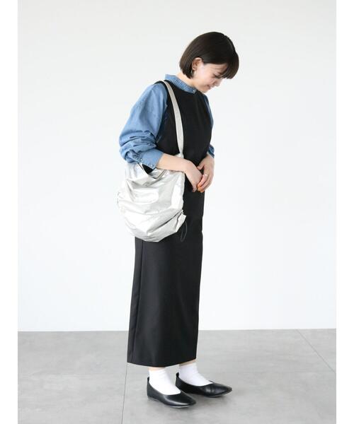 Lugnoncure（ルノンキュール）の「サイドスリットジャンパースカート（ワンピース・レディース・ブラック/ベージュ・F）」の9枚目の写真