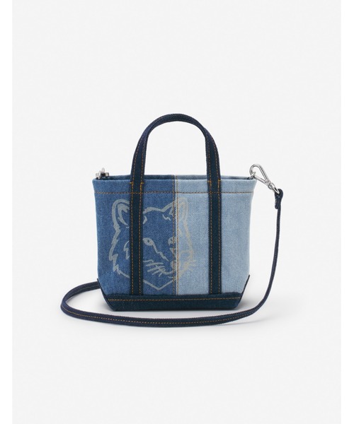 メゾンキツネ　デニム　トートバッグ メゾンキツネ ミニトート ブランドオフ MAISON KITSUNE デニム