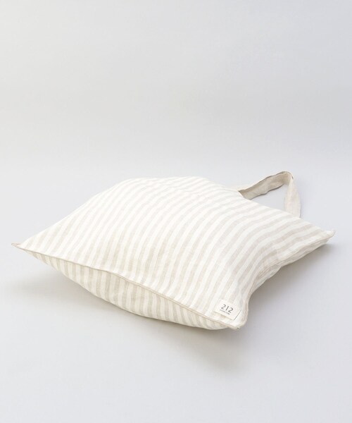 212 KITCHEN STORE(トゥワントゥキッチンストア)の「リネンストライプ エコバッグL IV×BE <212Kオリジナル>(エコバッグ/サブバッグ・レディース・その他・00)」の7枚目の写真