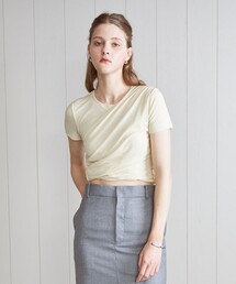 H　BEAUTY&YOUTH UNITED ARROWS | ＜H＞ツイストショートスリーブカットソー(Tシャツ/カットソー)