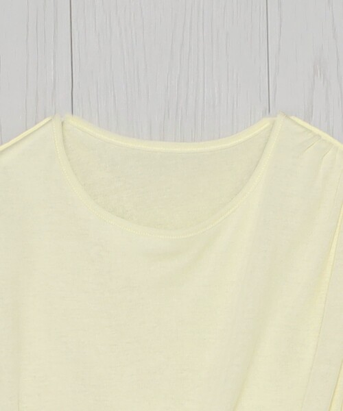 H　BEAUTY&YOUTH UNITED ARROWS（エイチビューティーアンドユースユナイテッドアローズ）の「＜H＞ツイストショートスリーブカットソー（Tシャツ/カットソー・レディース・ブラック/クリーム・FREE）」の7枚目の写真