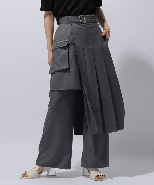 HARE（ハレ）の「ジップレイヤードラップパンツ(HARE)（その他パンツ・レディース・ブラック/グレー・FREE）」の8枚目の写真