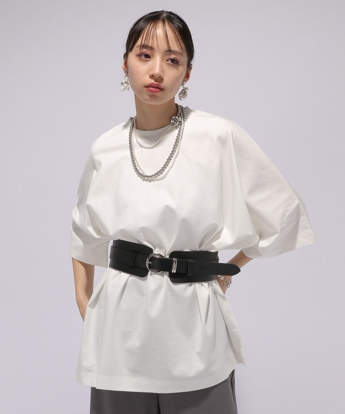 HARE（ハレ）の「ポンチドルマンカットソー(HARE)（Tシャツ/カットソー・レディース・ブラック/ホワイト/ブルー・FREE）」の8枚目の写真