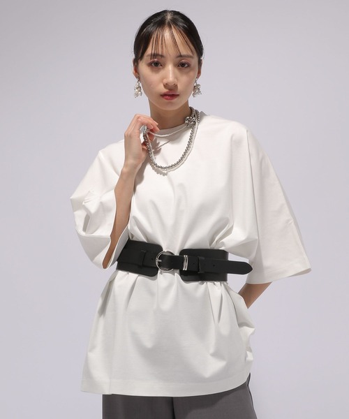 HARE（ハレ）の「ポンチドルマンカットソー(HARE)（Tシャツ/カットソー・レディース・ブラック/ホワイト/ブルー・FREE）」の9枚目の写真