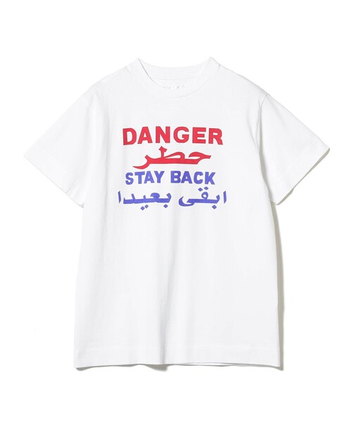 NECESSARY or UNNECESSARY(ネセサリーオアアンネセサリー)の「NECESSARY or UNNECESSARY / DANGER プリントTシャツ(Tシャツ/カットソー・メンズ・ブラック/ホワイト・LARGE/MEDIUM)」の3枚目の写真