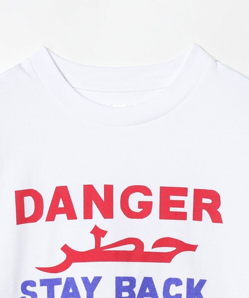 NECESSARY or UNNECESSARY(ネセサリーオアアンネセサリー)の「NECESSARY or UNNECESSARY / DANGER プリントTシャツ(Tシャツ/カットソー・メンズ・ブラック/ホワイト・LARGE/MEDIUM)」の7枚目の写真