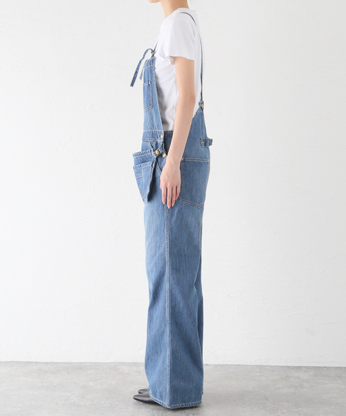 週末SALE⭐︎AP STUDIO attick オーバーオール　johnbull ATTICK BY JOHNBULL/アティック バイ ジョンブル】 BLACK DENIM OVER