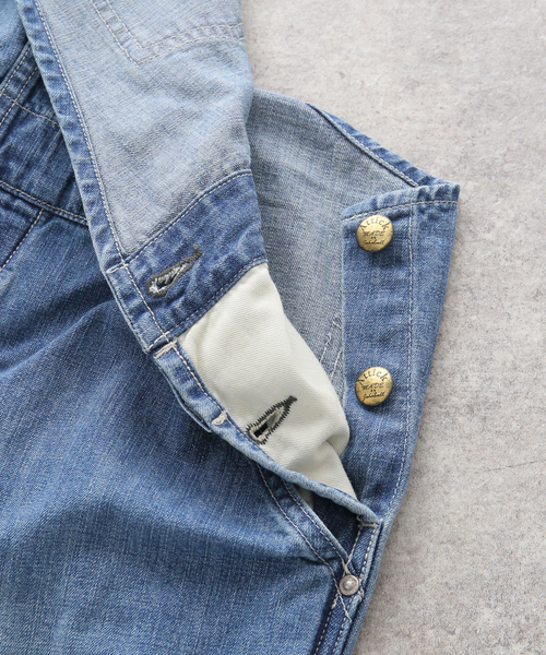 Attick by Johnbull（アティックバイジョンブル）の「【Attick by Johnbull/アティック バイ ジョンブル】別注 apron salopett（サロペット/オーバーオール・レディース・エメラルドブルー・36/38）」の14枚目の写真