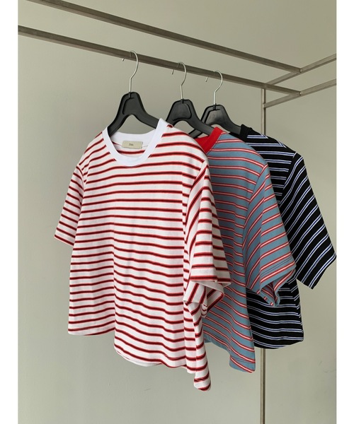 tシャツ 「DIDOT.」ボーダー配色クロップドT レディース Didot.showroom tシャツ 「DIDOT.」ボーダー配色クロップドT