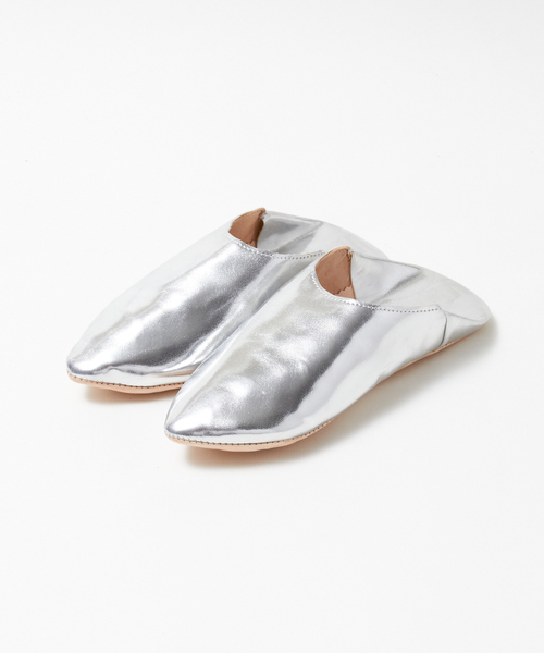 collex(コレックス)の「【Fatima Morocco】ポインテッドトゥバブーシュ(ルームシューズ/スリッパ・レディース・シルバー/ゴールド・フリー)」の4枚目の写真