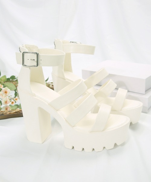Miniministore(ミニミニストア)の「厚底ハイヒール サンダル レディース夏(サンダル・レディース・ブラック/アイボリー・22.5cm/23.0cm/23.5cm/24.0cm/24.5cm/25.0cm)」の20枚目の写真